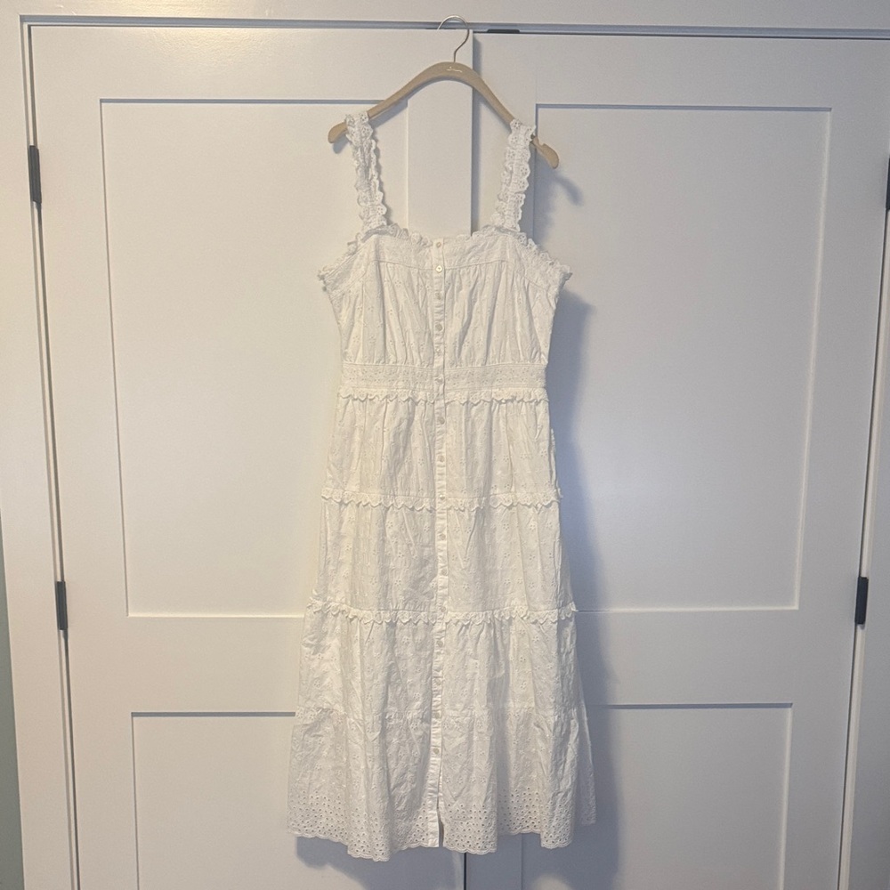 GAp x DOEN White Eyelet Midi Dress